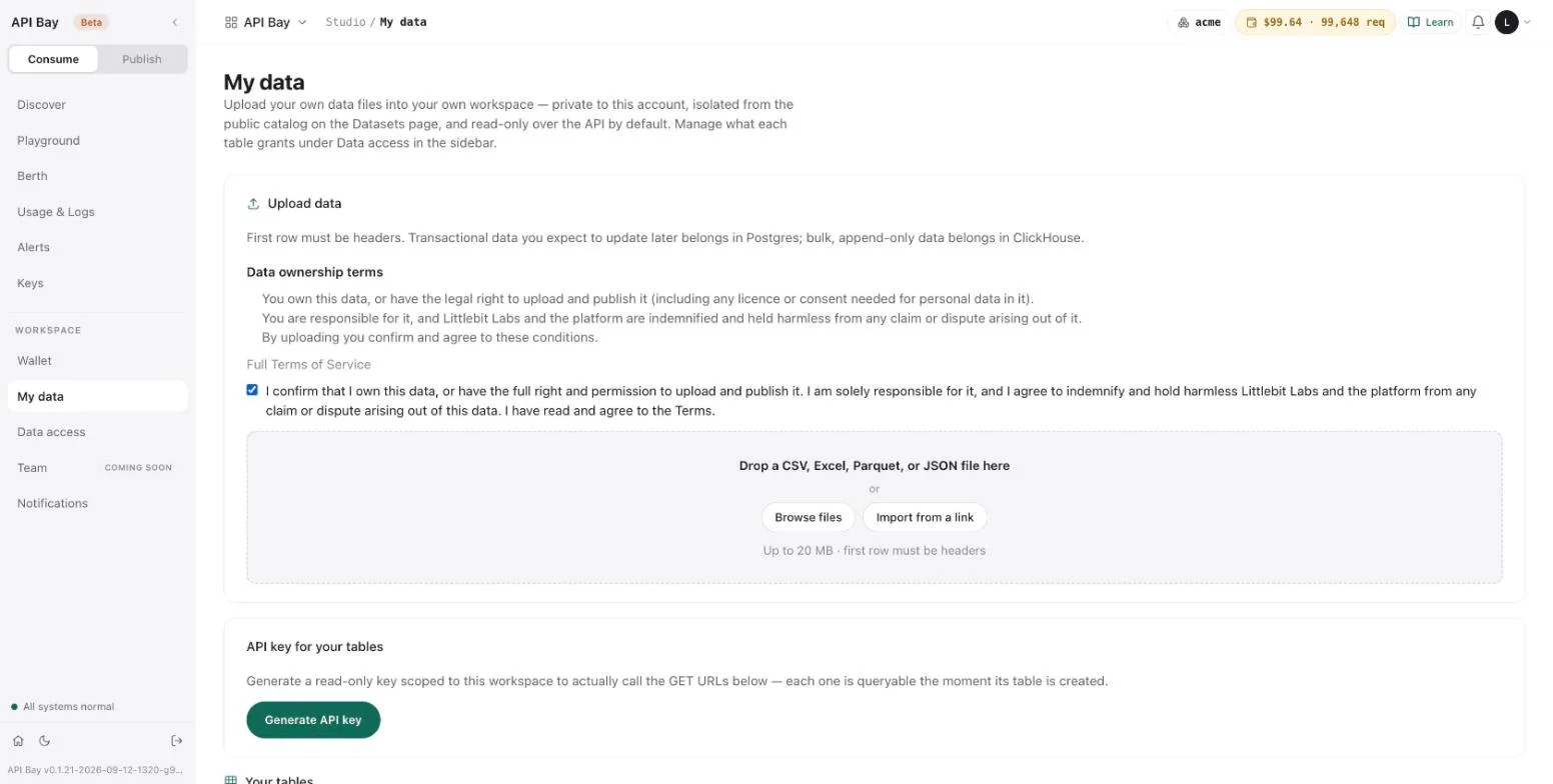 The ownership confirmation ticked; the file buttons are active.